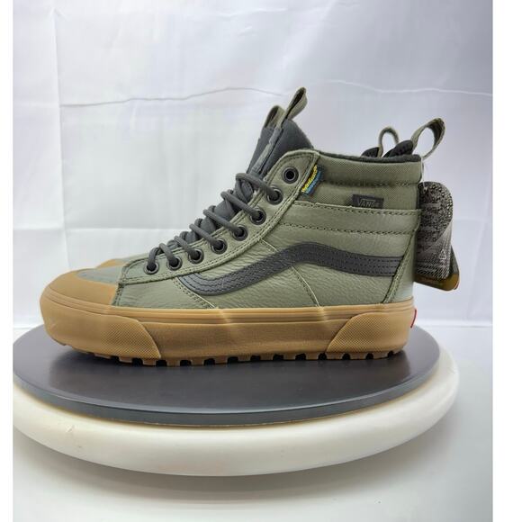 Vans Sk8-Hi MTE Womens Size 8.5 Waterproof Grape Leaf Green Hiking‎ Boots Shoes